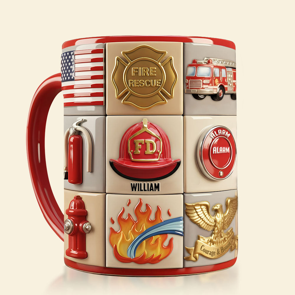 Firefighter Coffee Accent Mug - Personalized Gifts For Firefighter Coffee Mug 03TOTI311025