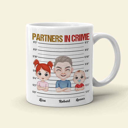Papa Partner In Crime Personalized Coffee Mug DR-WHM-01QHTI160523HH