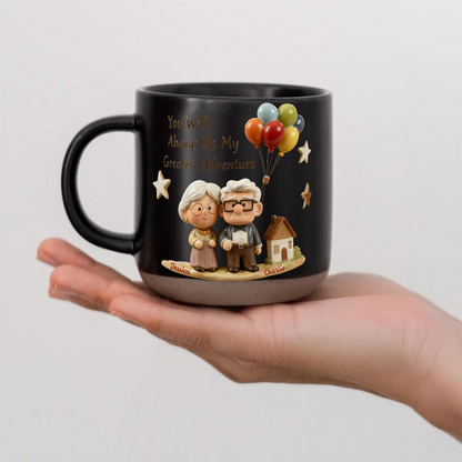 DSNY You Will Always Be My Greatest Adventure - Personalized Pottery Mug - Gift For Couples, Movie Fans NL122