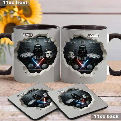 Stwa Welcome To The Dark Side In Galaxy Star - Personalized Accent Mug - Gift For Movie Fans NL122