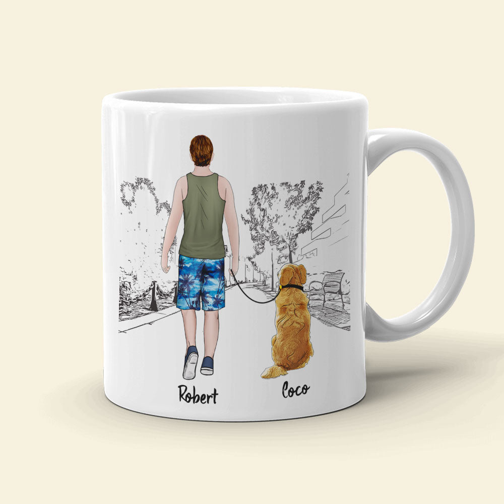 Dog Dad King Of Walks Personalized Coffee Mug DR-WHM-04nati050523