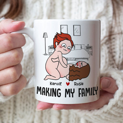 Making My Family Personalized Funny Couple Coffee Mug Gift For Couple