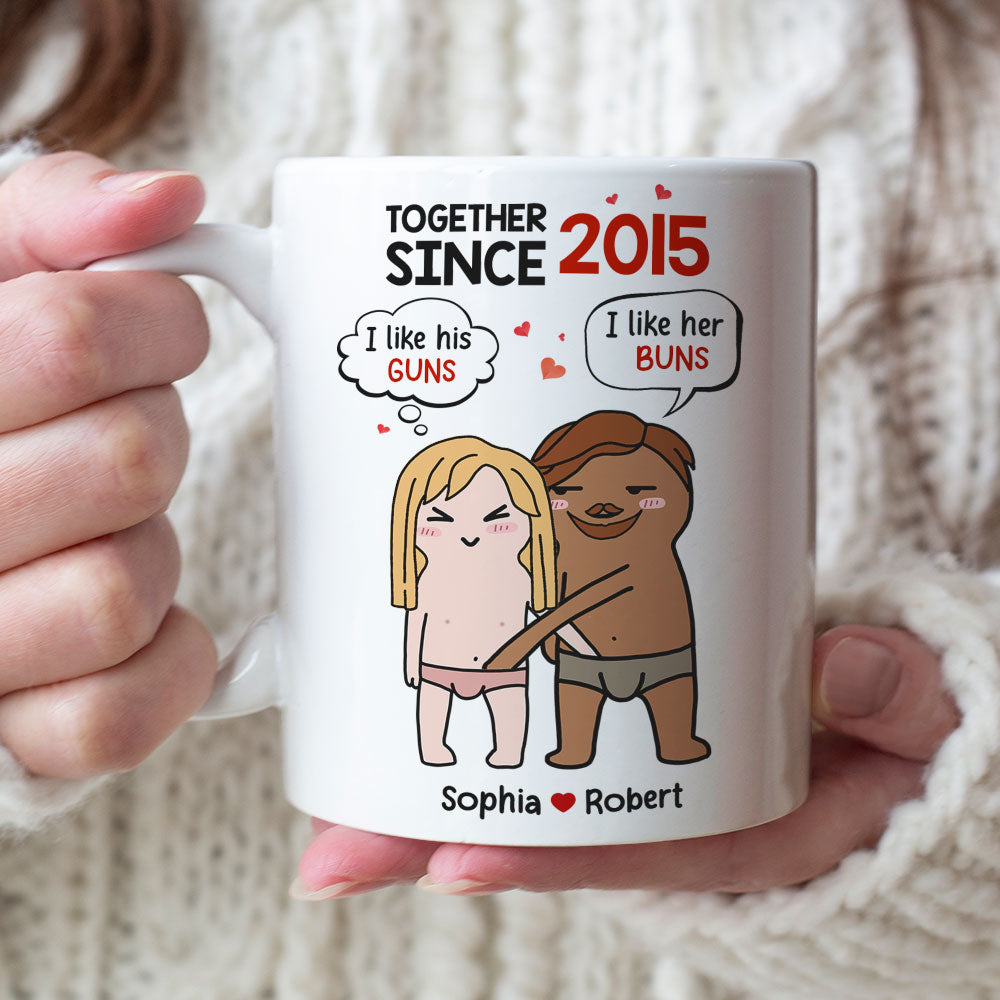 Together Since, Couple Gift, Personalized Mug, Naughty Couple Coffee Mug