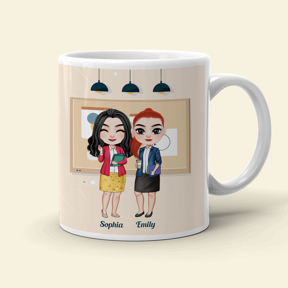 Work Bestie, Gift For Coworkers, Personalized Mug, Funny Bestie Coworkers Mug
