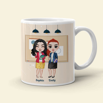 Work Bestie, Gift For Coworkers, Personalized Mug, Funny Bestie Coworkers Mug