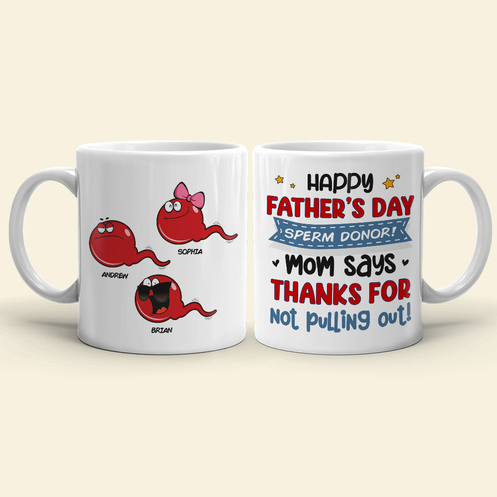 Happy Father's Day, Funny Personalized Coffee Mug White Mug, Gift For Dad Mom
