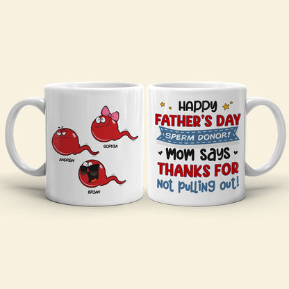 Happy Father's Day, Funny Personalized Coffee Mug White Mug, Gift For Dad Mom