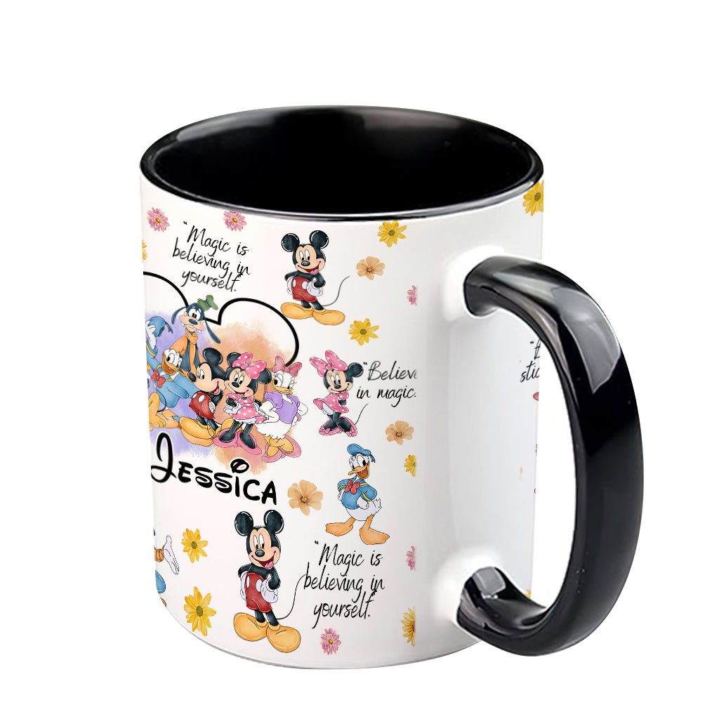 MkMo Magic Mouse Moments We Love - Personalized Accent Mug - Christmas Gift NA94