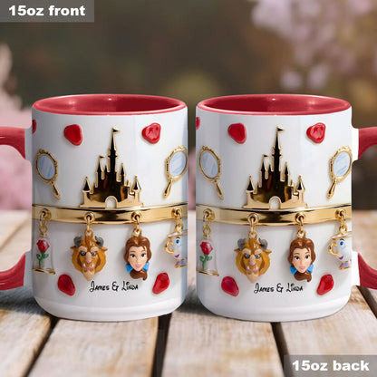 DSNY Love Story - Personalized Accent Mug - Gift For Couple, Christmas, Valentine HH01