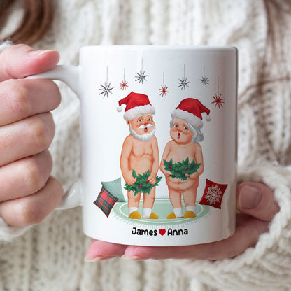 I Want To Hold Your Hand, Couple Gift, Personalized Mug, Old Couple Coffee Mug, Christmas Gift