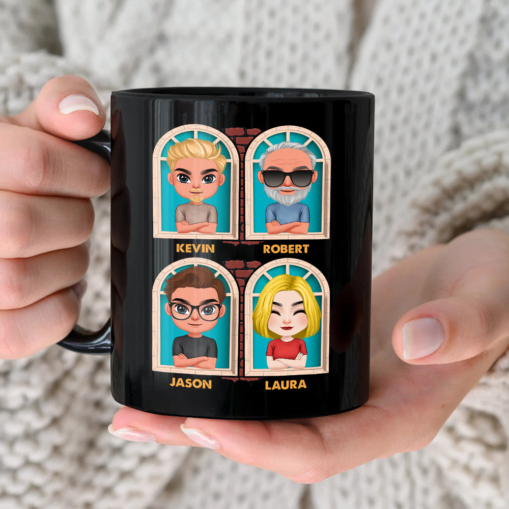 We're Awesome Thank You, Dear Dad Personalized Black Mug Gift 02QHDT190523HH