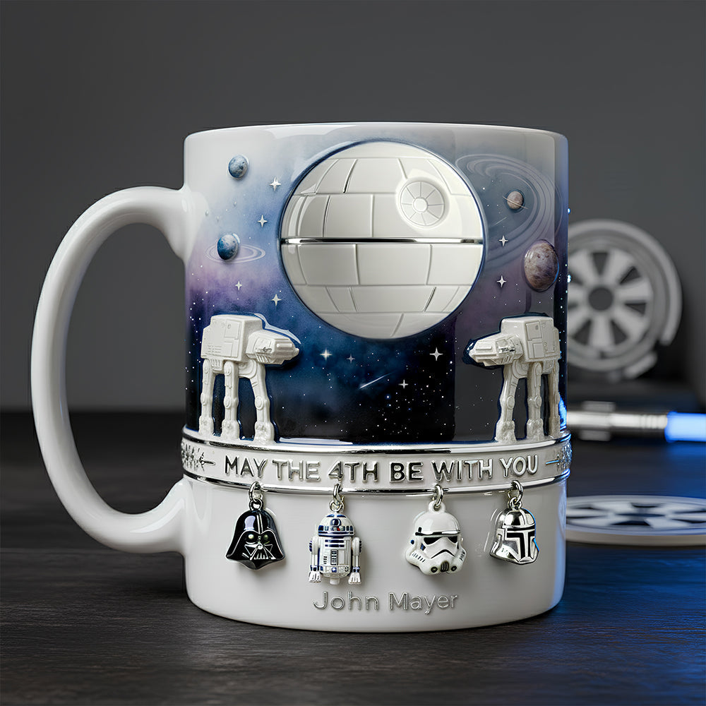 Stwa May The 4th Be With You - Personalized White Mug - Gift For Fan Movies HH01