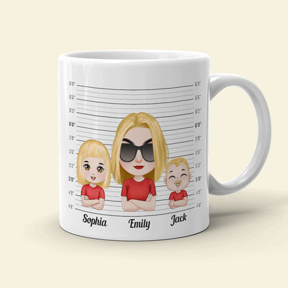 Nobody Test My Gangsta More Than, Gift For Mom, Personalized Mug, Mom And Kids Mug
