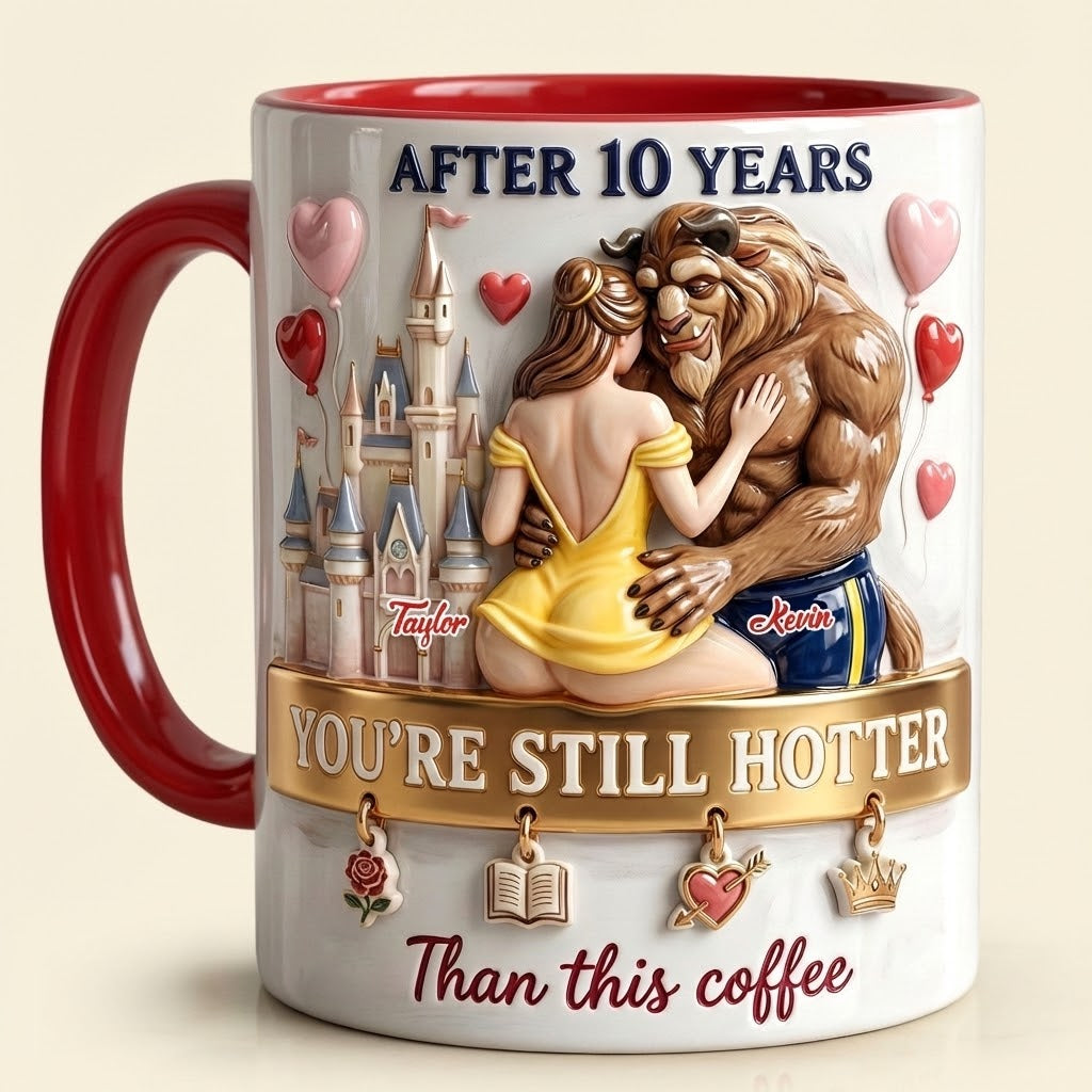 DSNY You're Still Hotter Than This Coffee - Personalized Accent Mug - Gift For Couple, Fan Movies, Anniversary HH01
