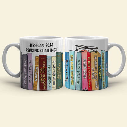 Book Lover Reading Challenge, Personalized Coffee Mug, Gift For Bookworms