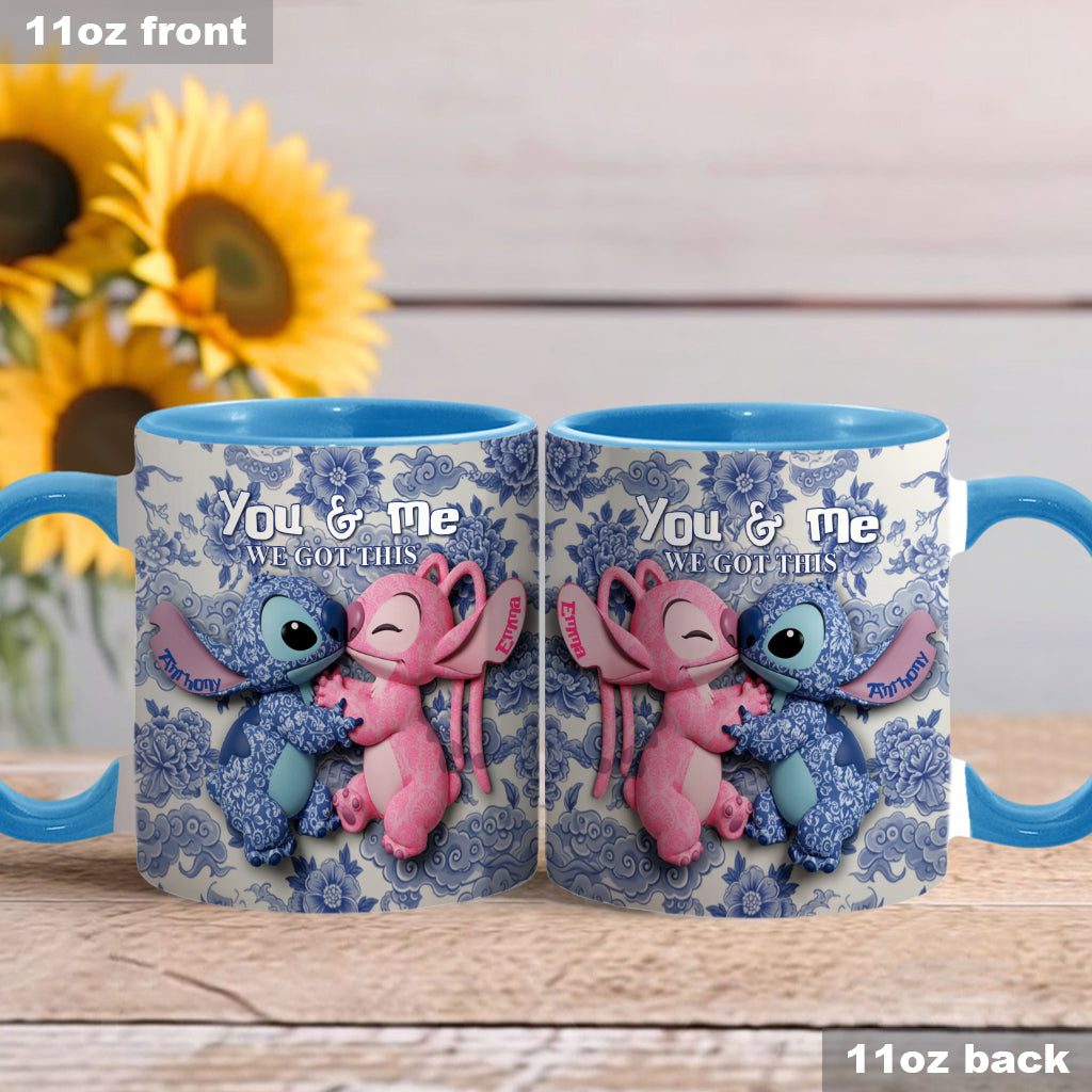 Sti You And Me We Got This - Personalized Accent Mug - Gift For Couples, Movie Fans NL122