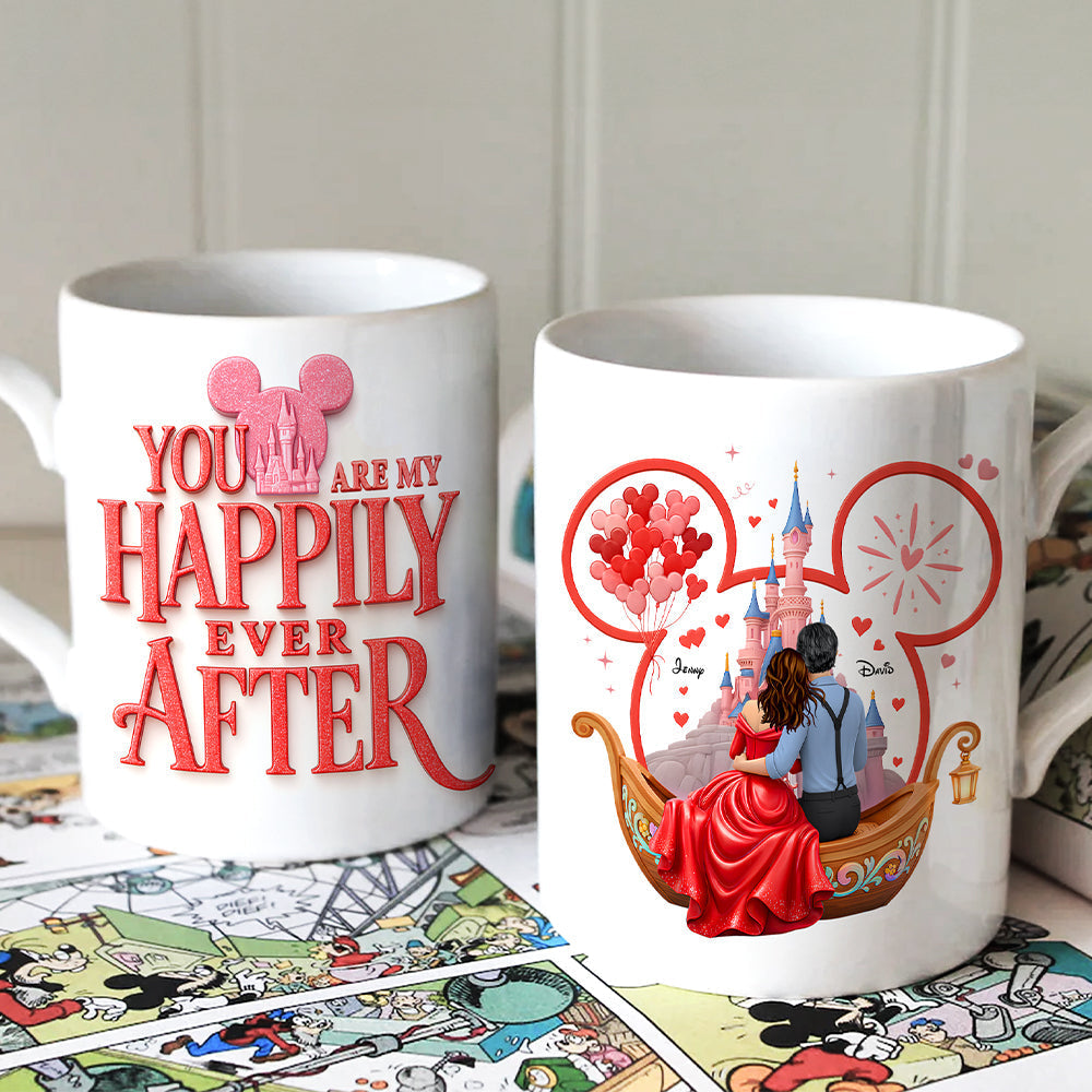 DSNY You Are My Happily Ever After - Personalized White Mug - Gift For Couple, Fan Movies, Valentine HH01 CU5122407