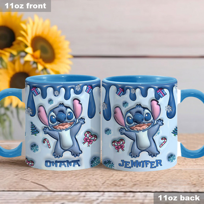 Ohana Means Family - Personalized 3D Effect Accent Mug - Gift For Sti Fans NL122