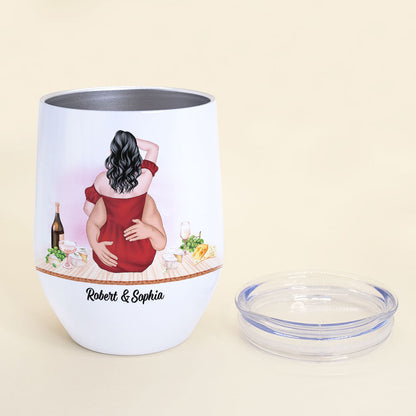 Get Over Here And Eat My Heart - Shaped Box, Personalized Couple Tumbler, Gift For Couple