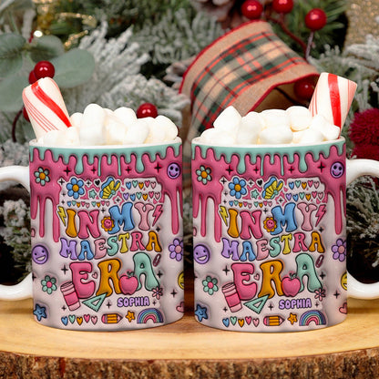 In My Maestra Era, Personalized Coffee Mug, Christmas Gifts For Teacher
