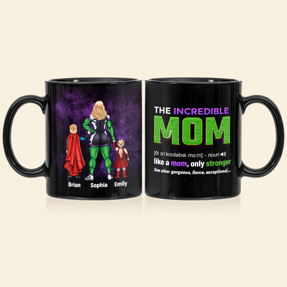 Stronger Mom 05HUDT190423TM Personalized Black Mug