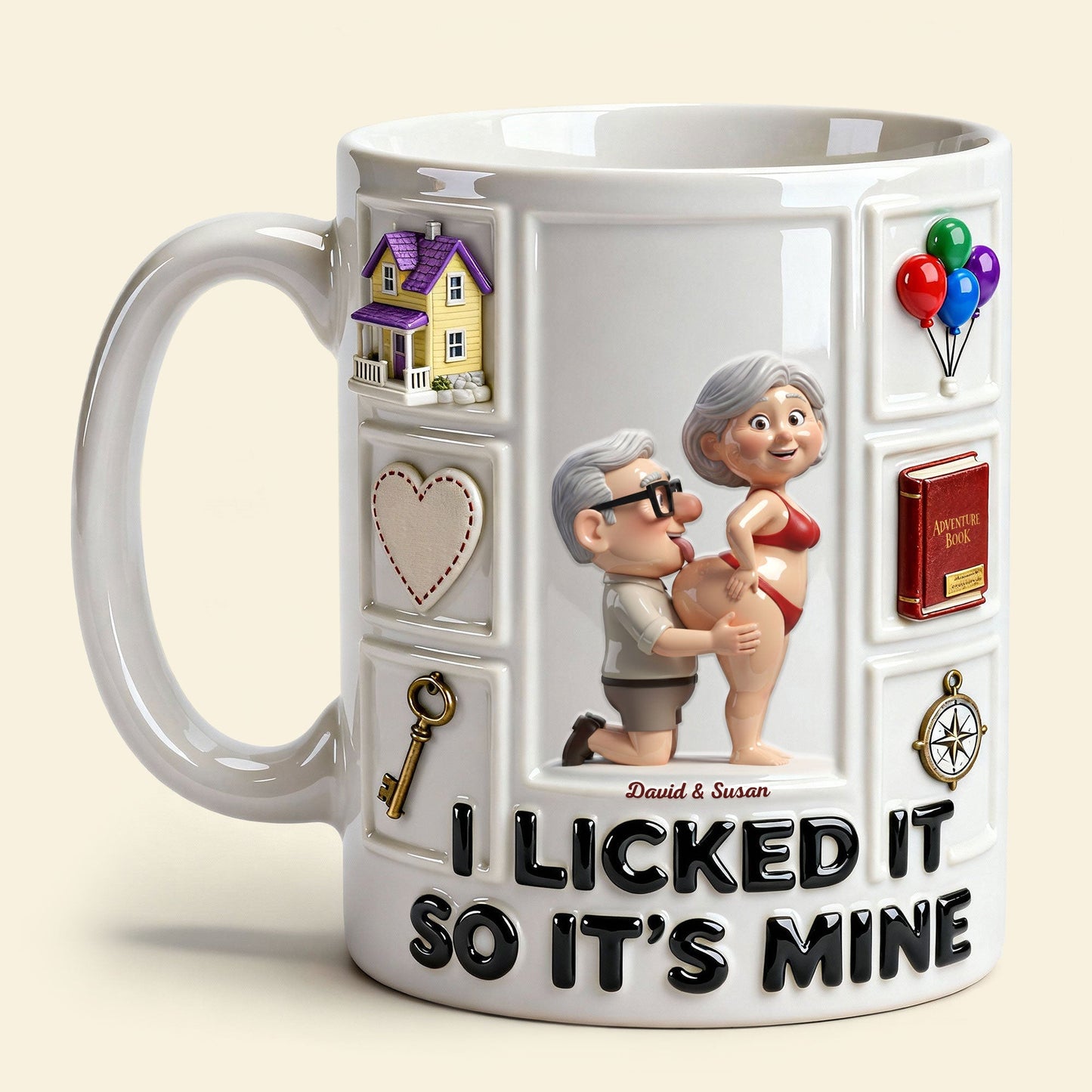 DSNY I Licked It So It's Mine - Personalized White Edge-to-Edge Mug - Gift For Couple, Fan Movies HH01