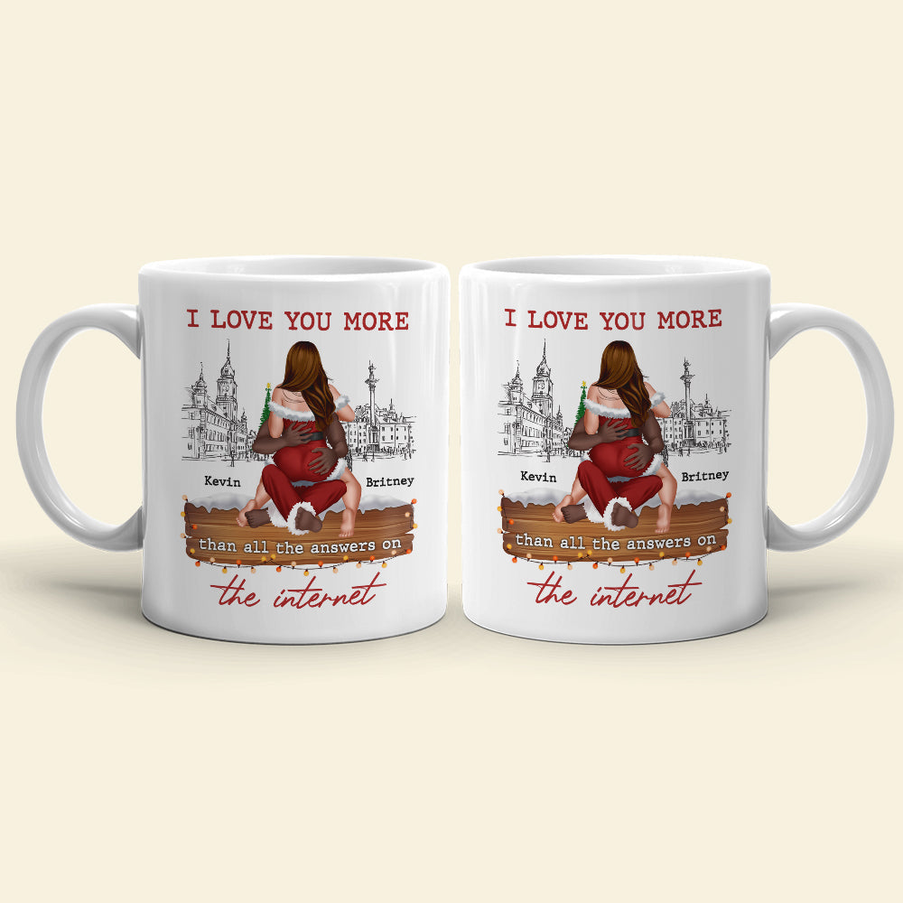 I Love You More, Personalized Coffee Mug, Christmas Gifts For Couple