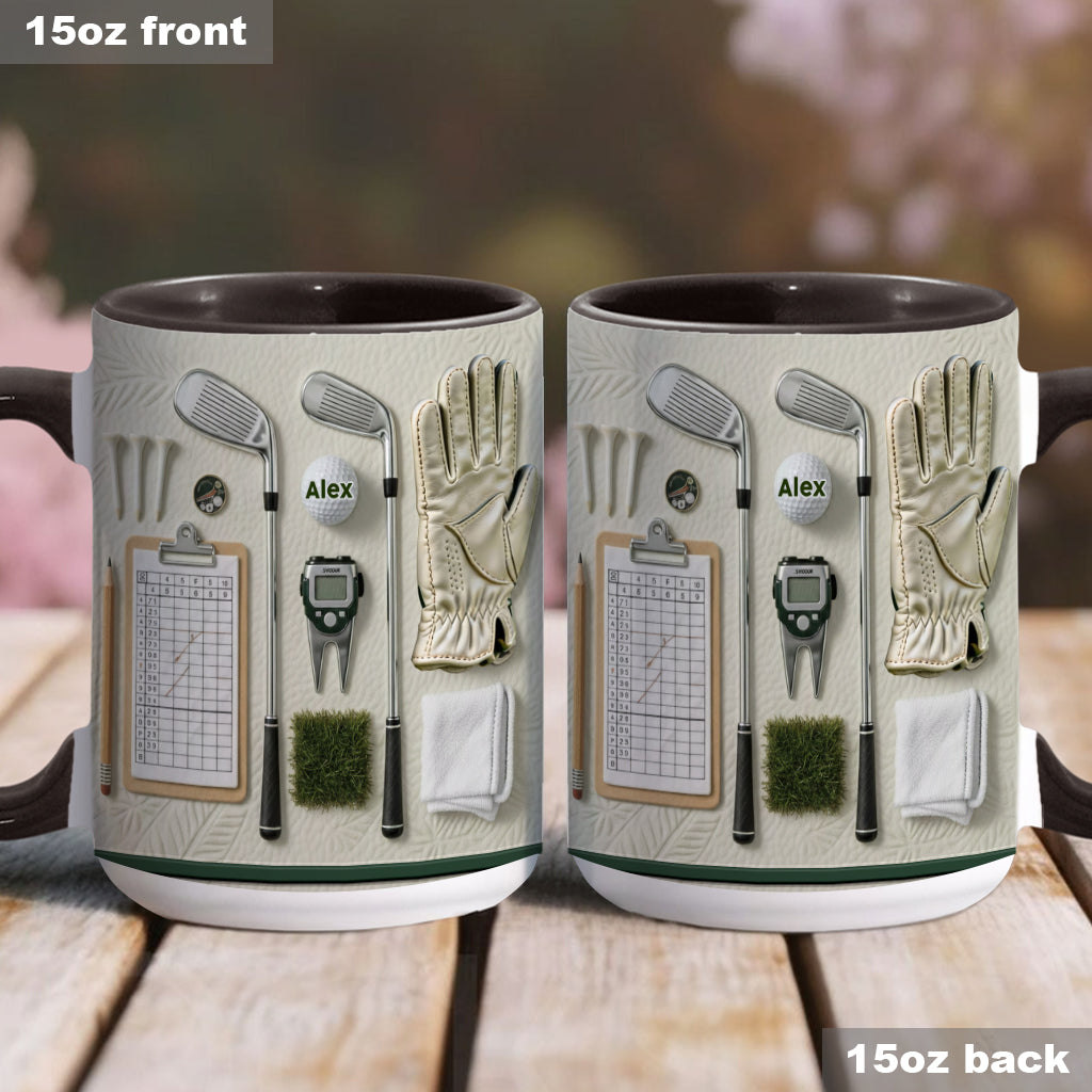Just Loves Golf- Personalized Accent Mug HH01