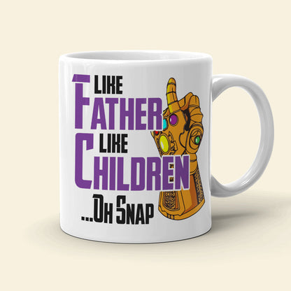 Like Father Like Children... Oh Snap, Personalized Dad Mug 08hudt100623