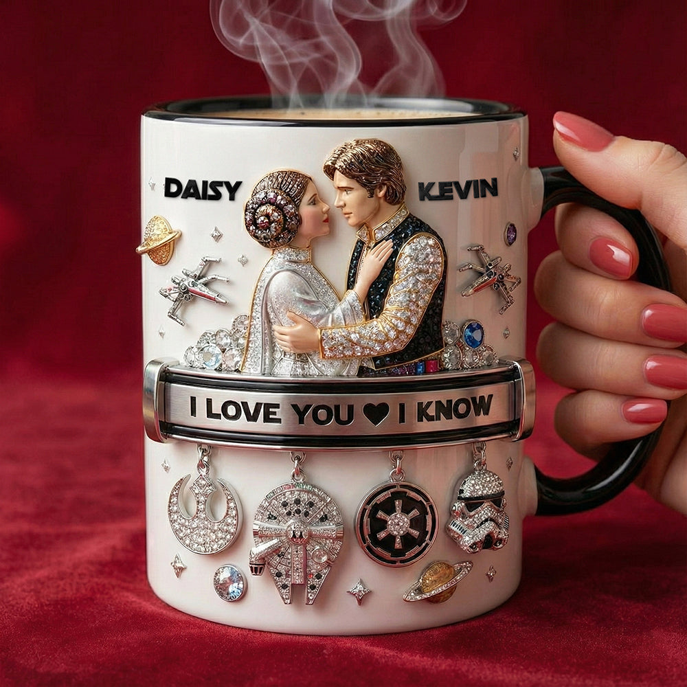 Stwa I Love You I Know - Personalized Accent Mug - Gift For Couple, Fan Movies HH01