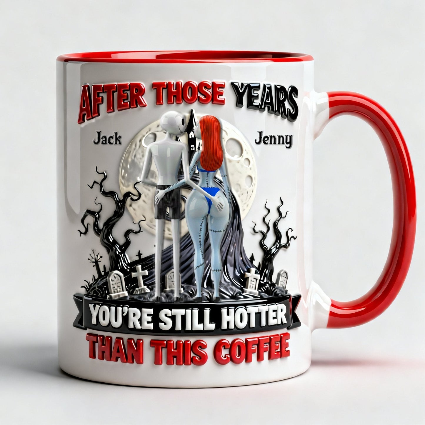 Spooky After Those Years You're Still Hotter Than This Coffee - Personalized Accent Mug - Gift For Movie Fans, Friend HH01