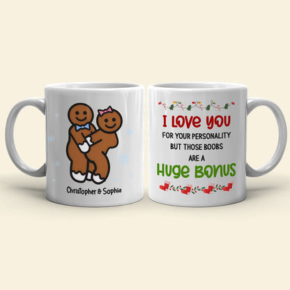 Naughty Gingerbread Christmas Couple, Christmas Mug Gift For Couples
