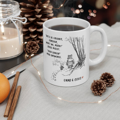 DSNY Honey Bear We'll Be Friends Forever - Personalized White Mug - Gift For Fan Movies, Friend HH01