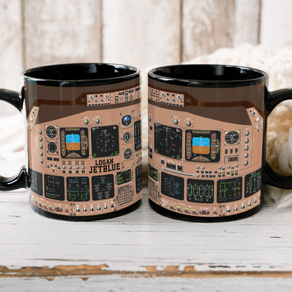 Personalized Aircraft Cockpit Mug, Gift For Airplane Lovers BLM-humix151223