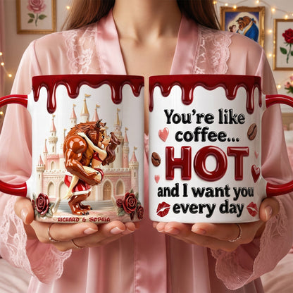 DSNY You're Like Coffee I Want Every Day - Personalized Accent Mug - Gift For Couple, Fan Movies HH01