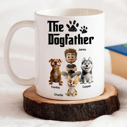Cool Dog Father - Personalized White Mug- Gift for Pet Owners, Dog Lovers, Dog Dad | CLP15.V2 HH01