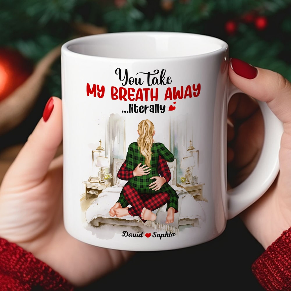 You Take My Breath Away, Gift For Couple, Personalized Mug, Funny Couple Mug, Christmas Gift