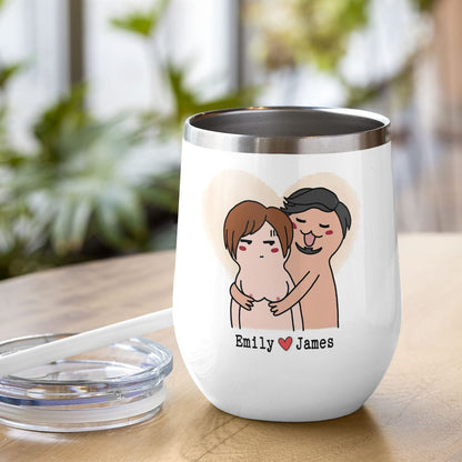 You Give Me A Boner Personalized Couple Mug, Gift For Couple
