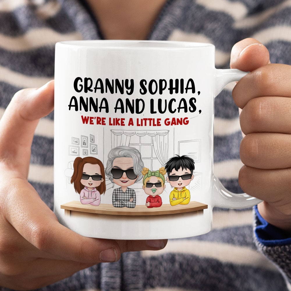 Personalized Gifts For Grandma Coffee Mug We're Like A Little Gang