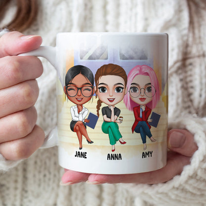 Not Sisters By Blood But Teacher By Teaching Personalized Besties Coffee Mug Gift For Friend