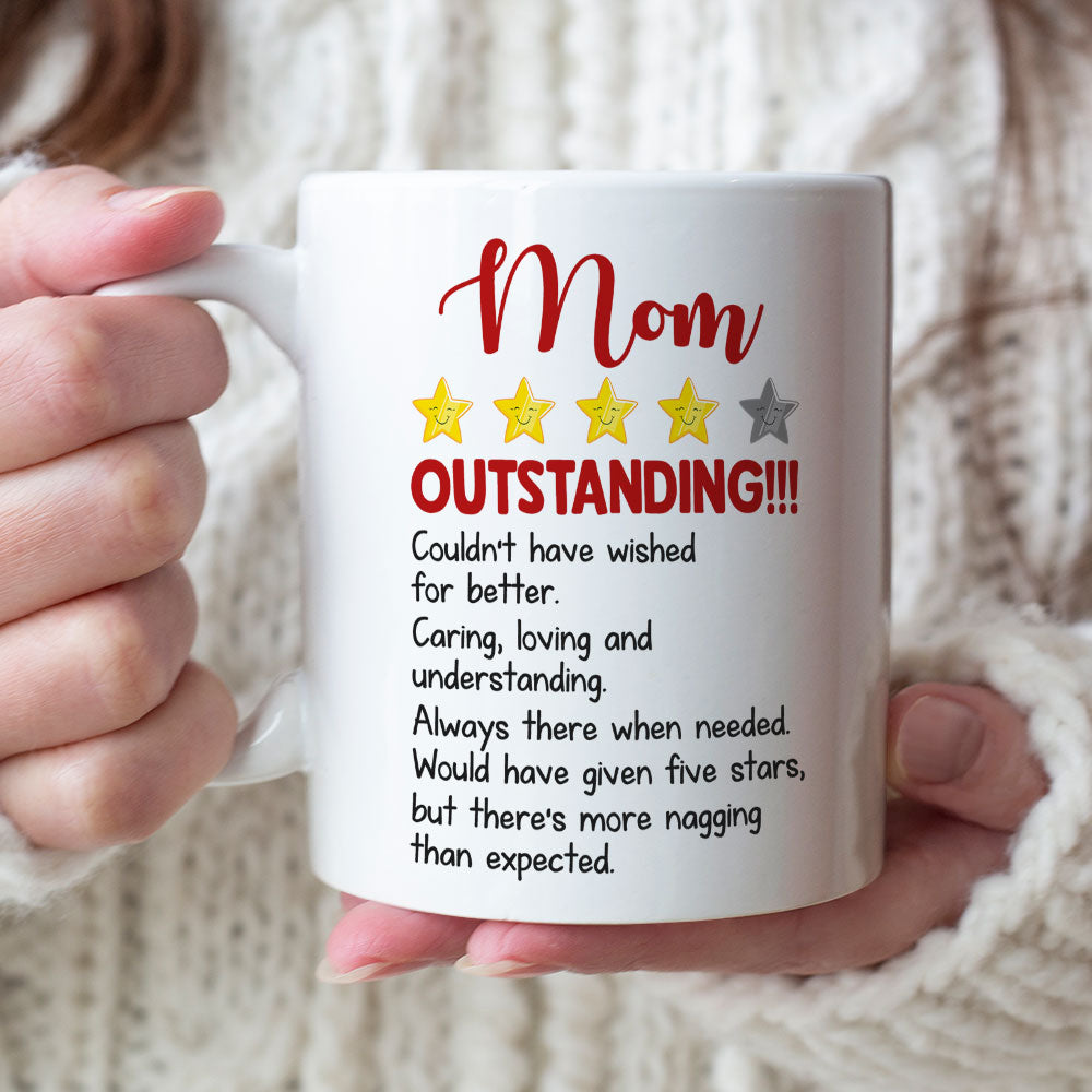 Mom Outstanding Couldn't Have Wished For Better, Personalized Mug, Mother's Day Gift, Gift For Mom