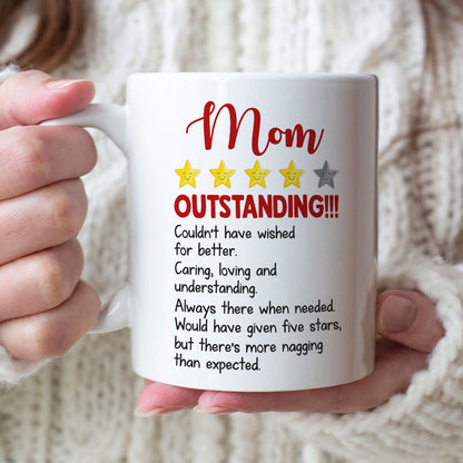 Mom Outstanding Couldn't Have Wished For Better, Personalized Mug, Mother's Day Gift, Gift For Mom