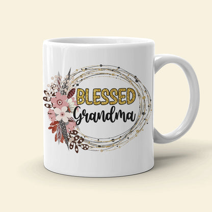 Blessed Grandma, Grandparents And Children Personalized Coffee Mug Gift For Grandparents