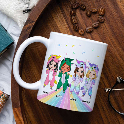 I'd Shank A Bitch For You, Personalized Coffee Mug, Gift For Friends, Funny Unicorn Friends Mug