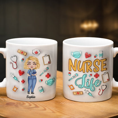 Personalized Gifts For Nurse Coffee Mug, Nurse Life 05dgti230724hh