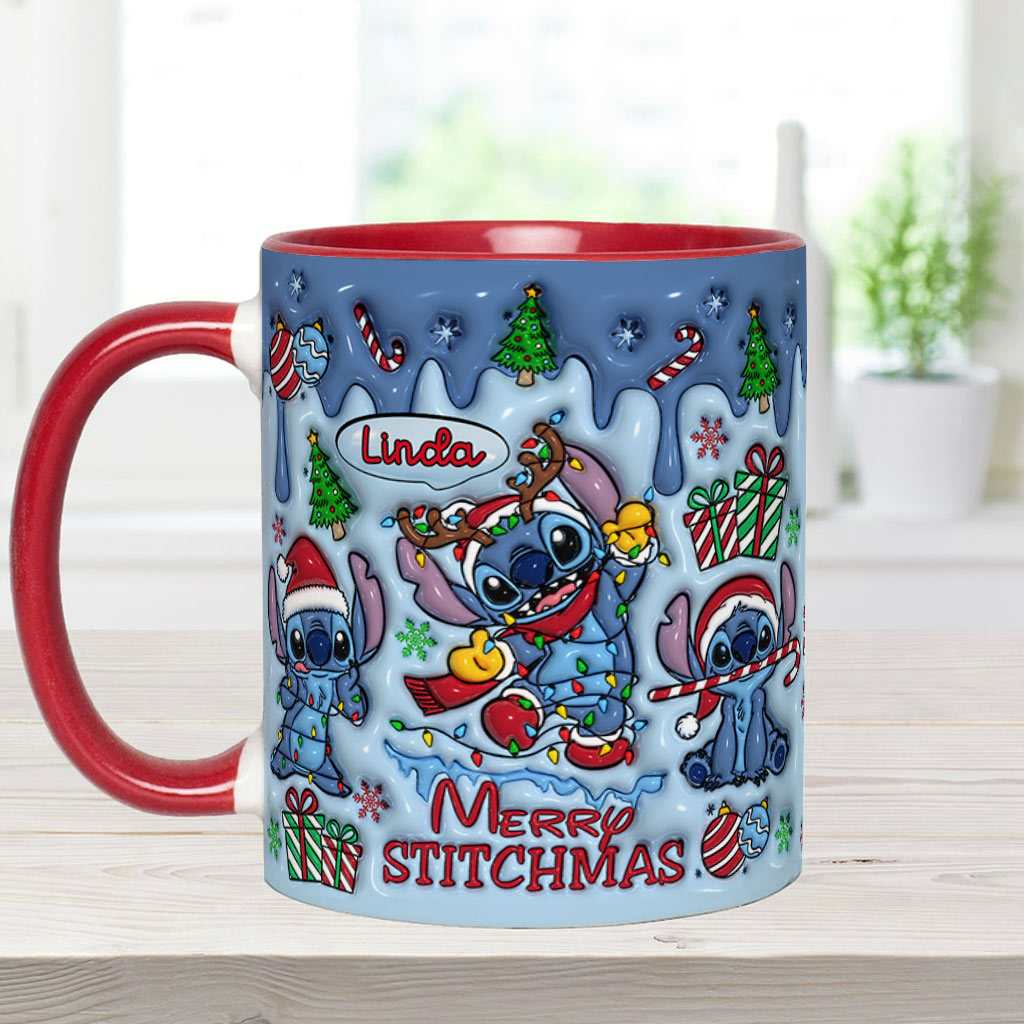 Sti Merry Stichmas- Personalized Accent Mug - Christmas Gift For Fan Movies HH01