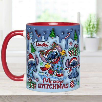 Sti Merry Stichmas- Personalized Accent Mug - Christmas Gift For Fan Movies HH01