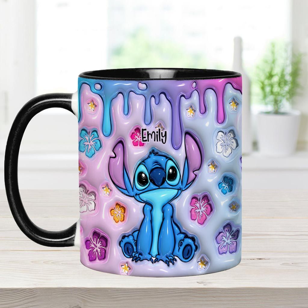 Sti Ohana Means Family - Personalized 3D Effect Accent Mug NL122