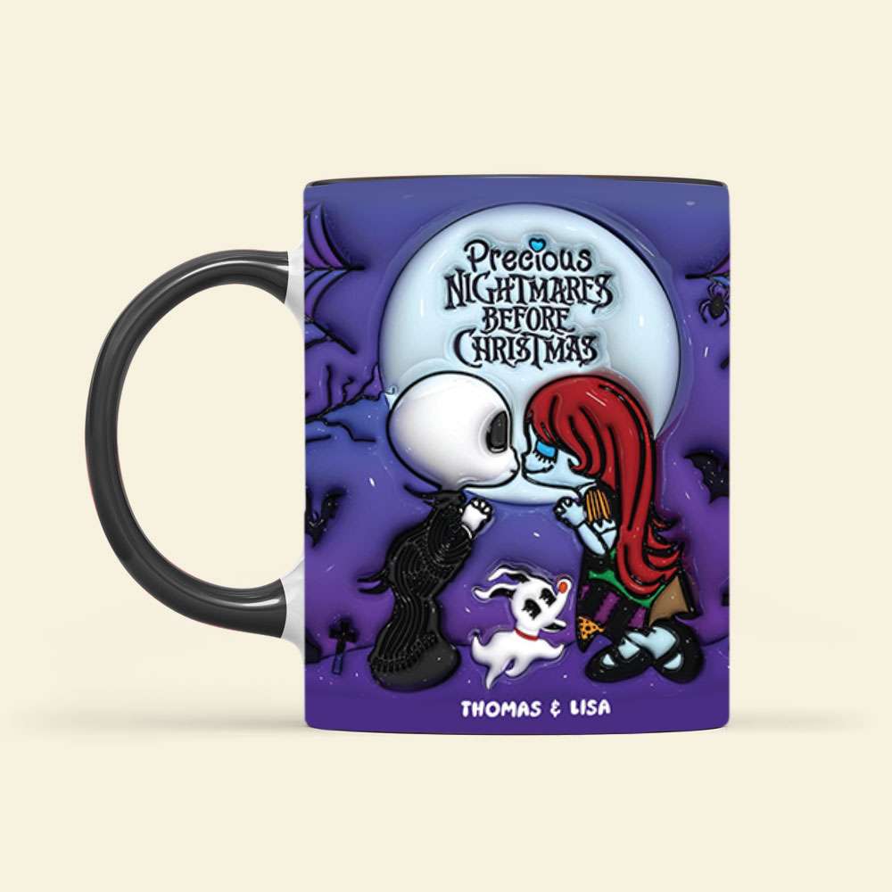 Spooky Love - Personalized 3D Inflated Effect Accent Mug - Gift For Couple, Valentine, Christmas HH01