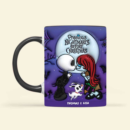 Spooky Love - Personalized 3D Inflated Effect Accent Mug - Gift For Couple, Valentine, Christmas HH01